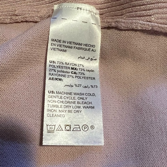 Chicos Cardigan Sweater with Sleeveless Camisole Rose Pink H23 - Picture 4 of 4